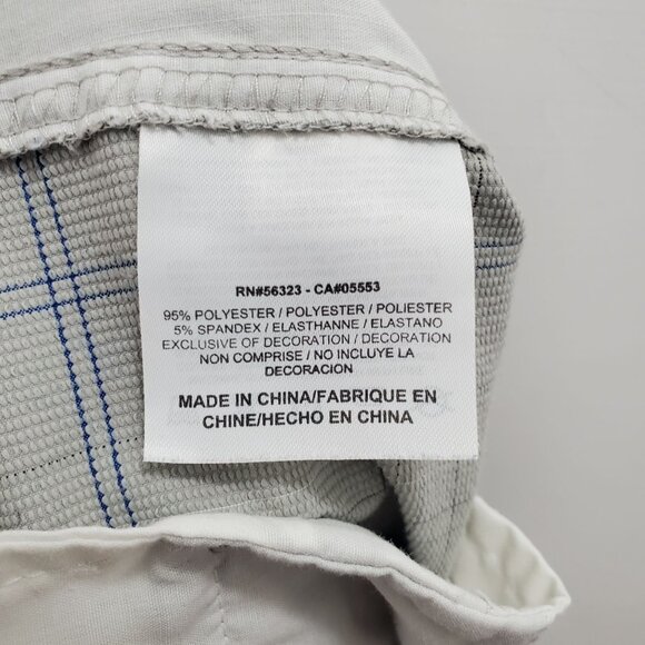 NikeGolf Nike Golf Men Big & Tall Light Gray Blue Plaid 12" Flat Front Short 40 - Picture 5 of 8